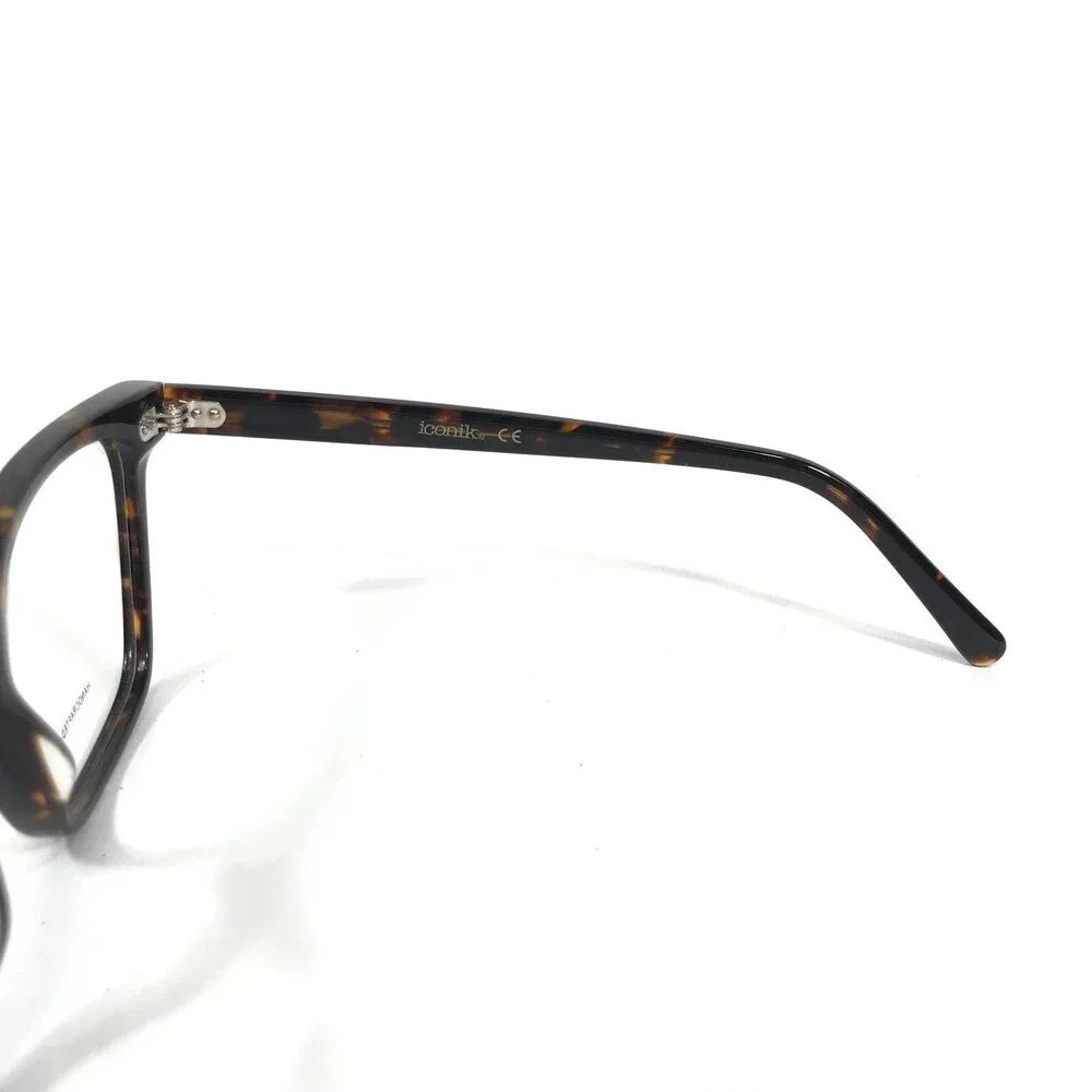 Iconik Eyeglasses Frames Mack C02 Tortoise Square Horn Rim 53-18-140